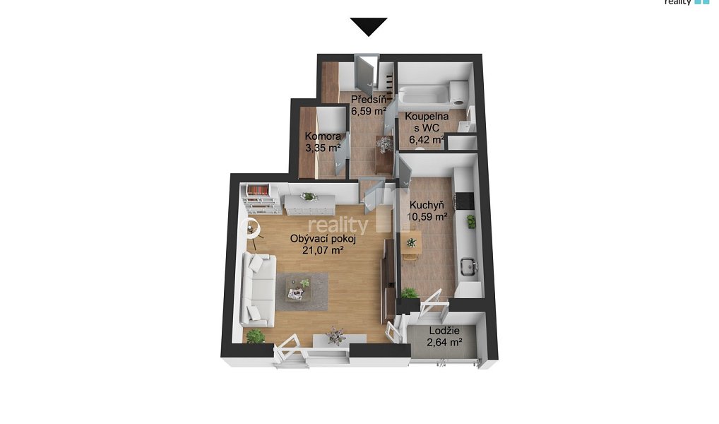 Prodej bytu 1+1 50 m², Karlovy Vary – náhled fotky 3
