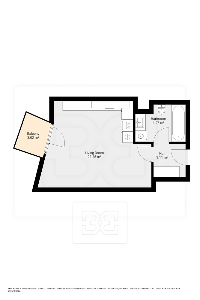 Pronájem bytu 1+kk 35 m² – fotografie 3