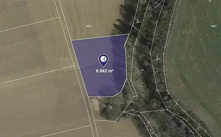 Prodej pole 2 281 m², Šebířov, okres Tábor