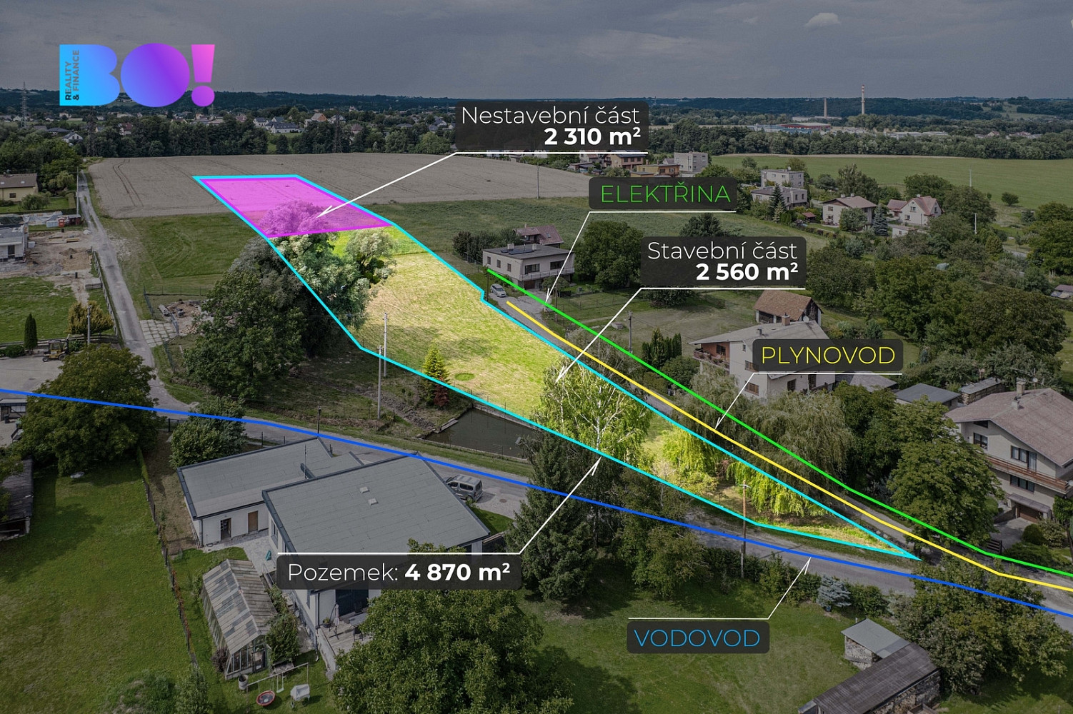 Prodej stavebního pozemku 2 560 m²
