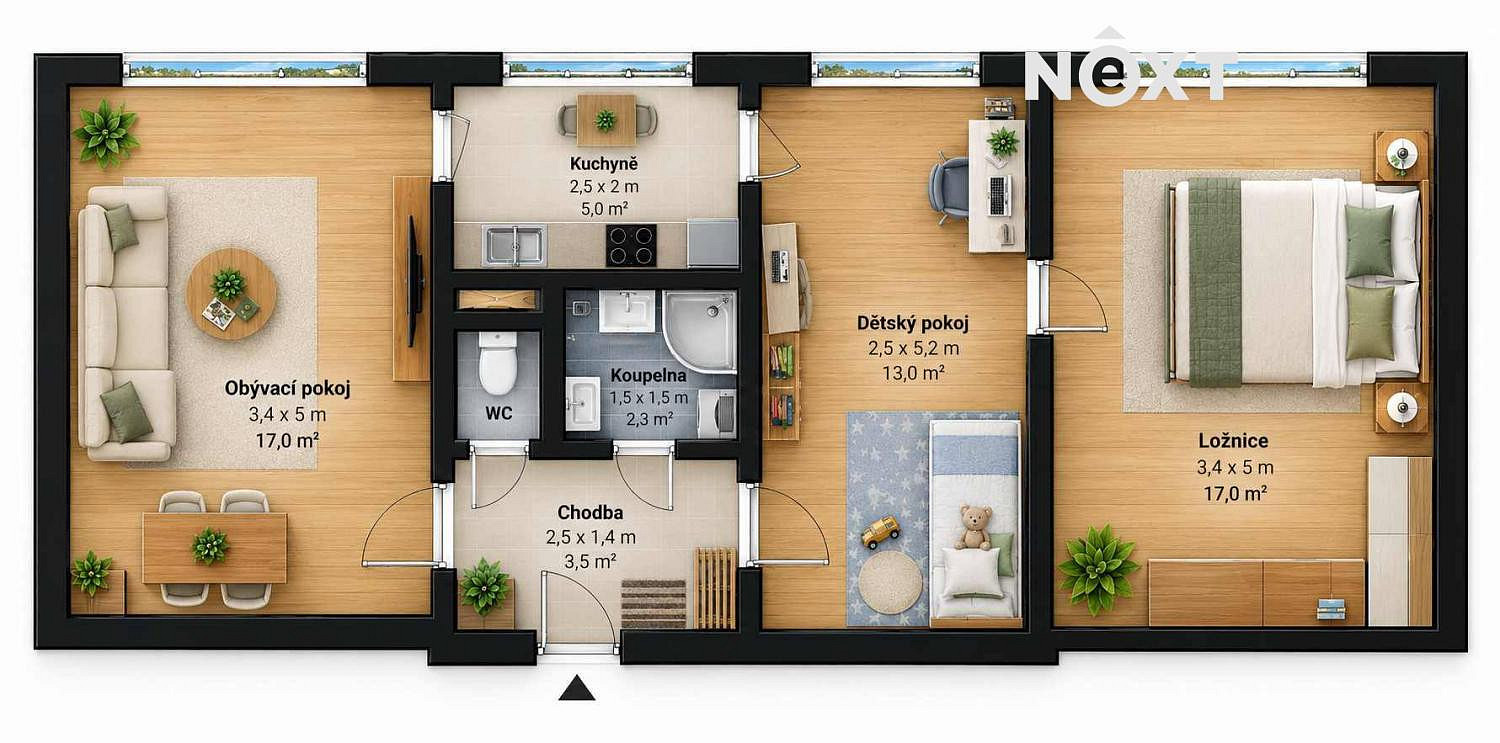 Prodej bytu 3+1 58 m² – fotografie 3