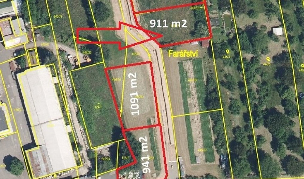 Prodej stavebního pozemku 911 m², Lažany – náhled fotky 3