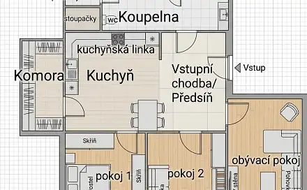 Prodej bytu 4+kk 69 m²