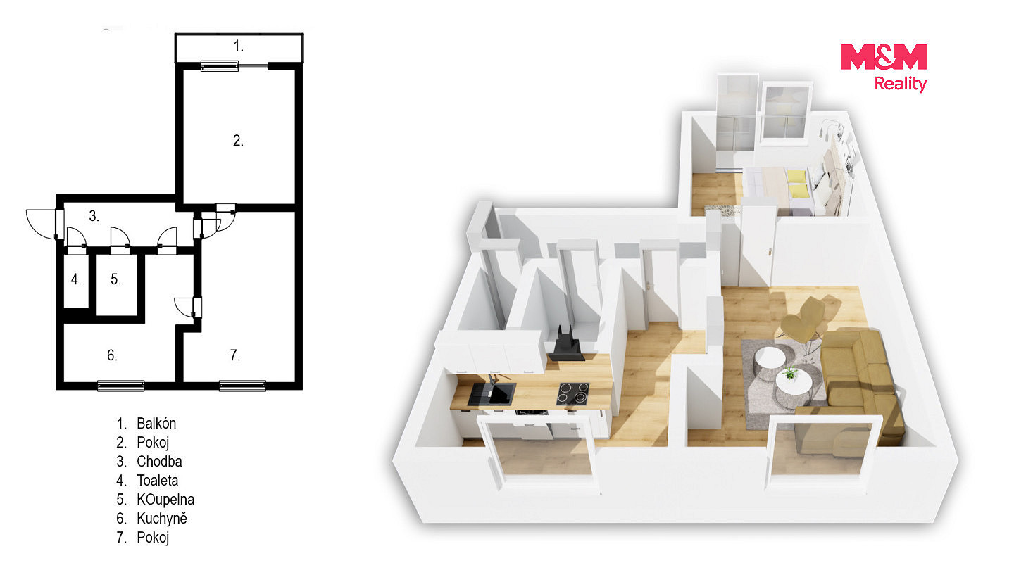 Prodej bytu 2+1 54 m² — photo 4