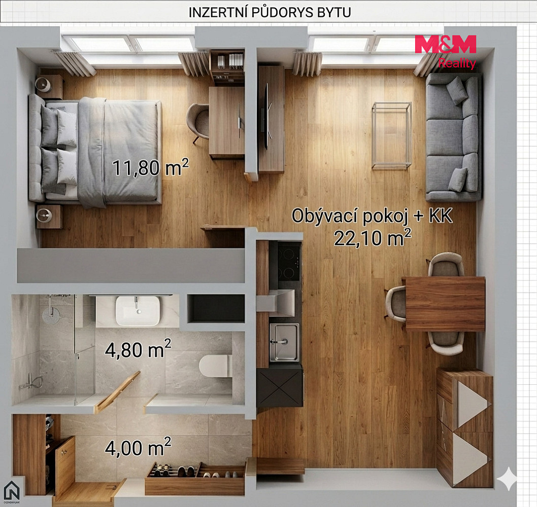 Prodej bytu 2+kk 46 m² — photo 2