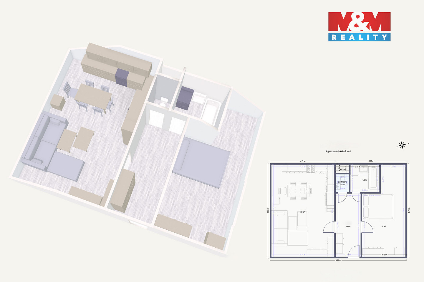 Prodej bytu 2+kk 65 m² – fotografie 4
