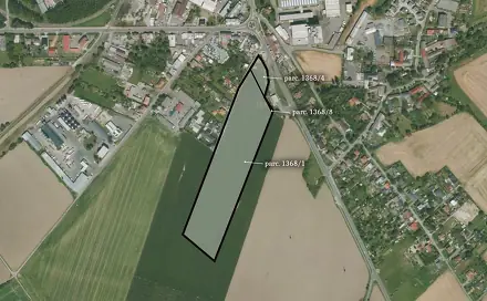 Prodej stavebního pozemku 12 496 m², Litovel, okres Olomouc