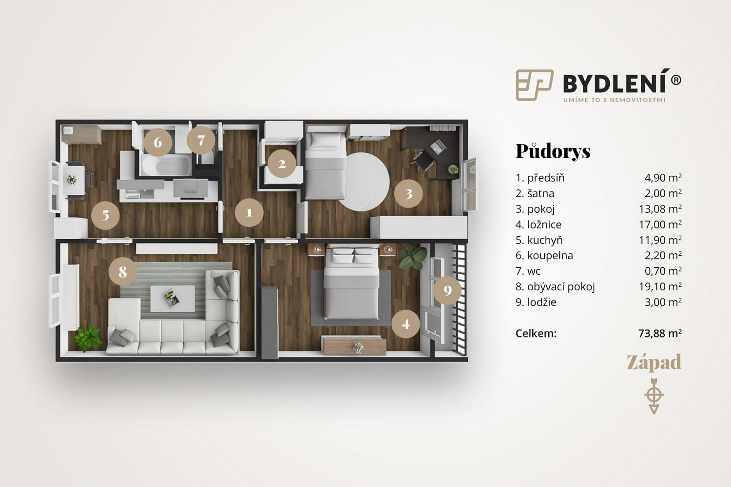 Prodej bytu 3+1 74 m² — photo 3