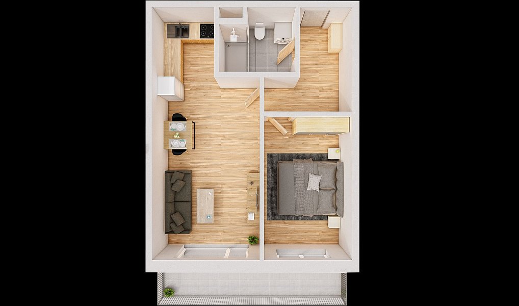 Prodej bytu 2+kk 57 m², České Budějovice – náhled fotky 3