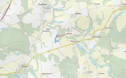 Dražba lesa 49 760 m², Střížov