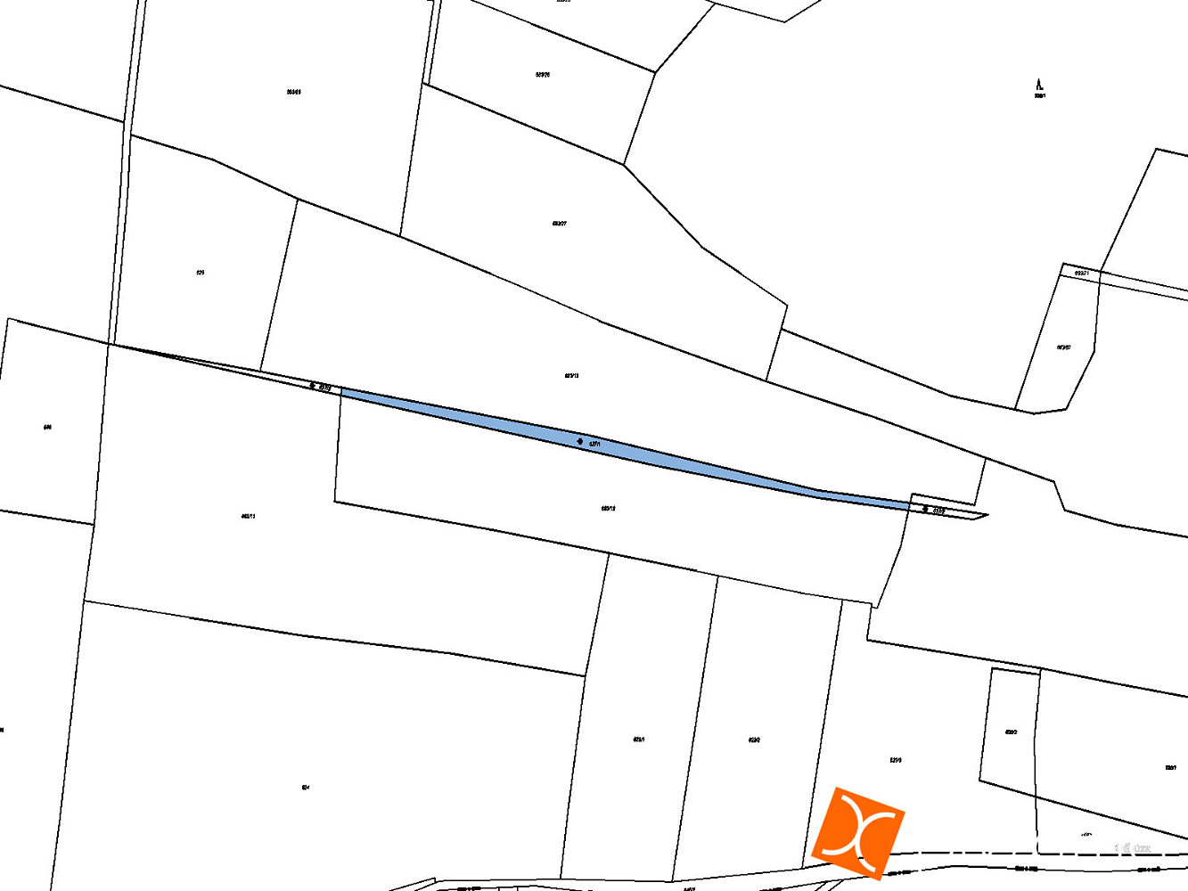 Prodej pole 584 m² – pohled 2