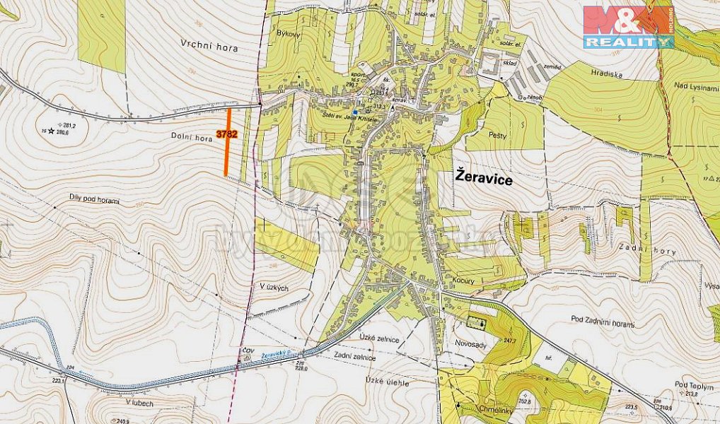 Prodej pole 523 m², Ježov – náhled fotky 2