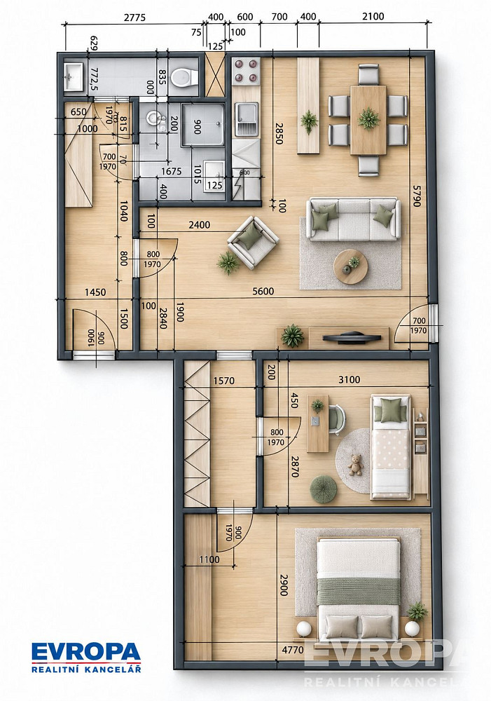 Prodej bytu 3+kk 66 m² – fotografie 3