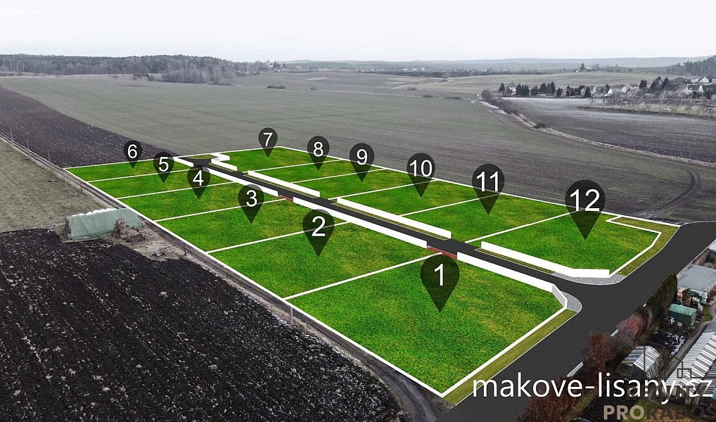 Prodej stavebního pozemku 1 002 m², Lišany – náhled fotky 4