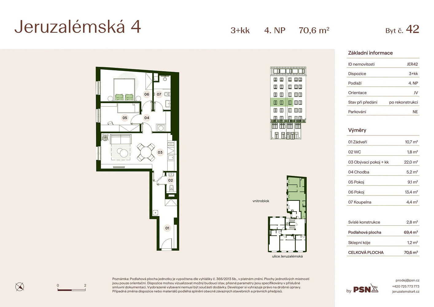 Prodej bytu 3+kk 67 m² — photo 2