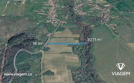 Prodej pole 3 089 m², Újezdec, okres Uherské Hradiště