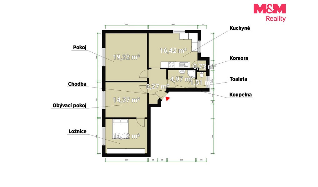 Prodej bytu 3+1 76 m², Aš – náhled fotky 6