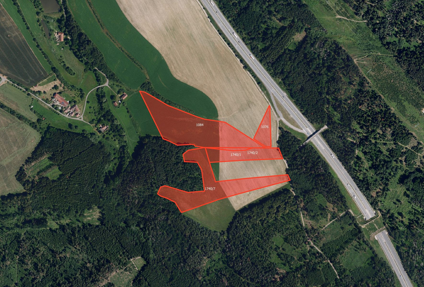 Prodej pole 54 659 m²