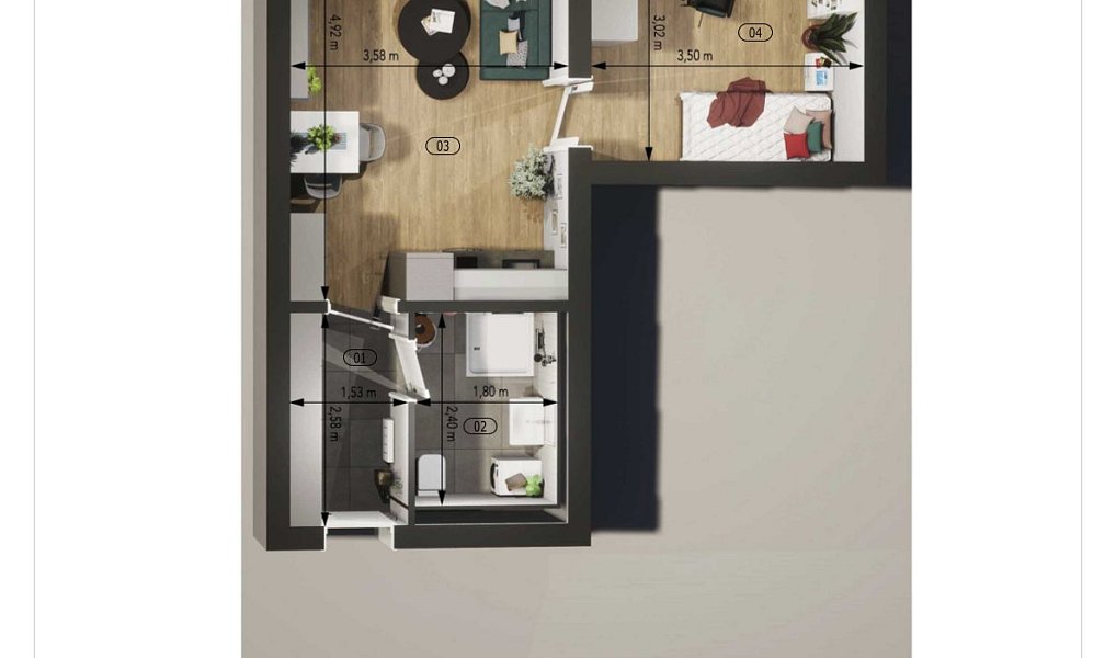 Prodej bytu 2+kk 39 m², Úpice – náhled fotky 7