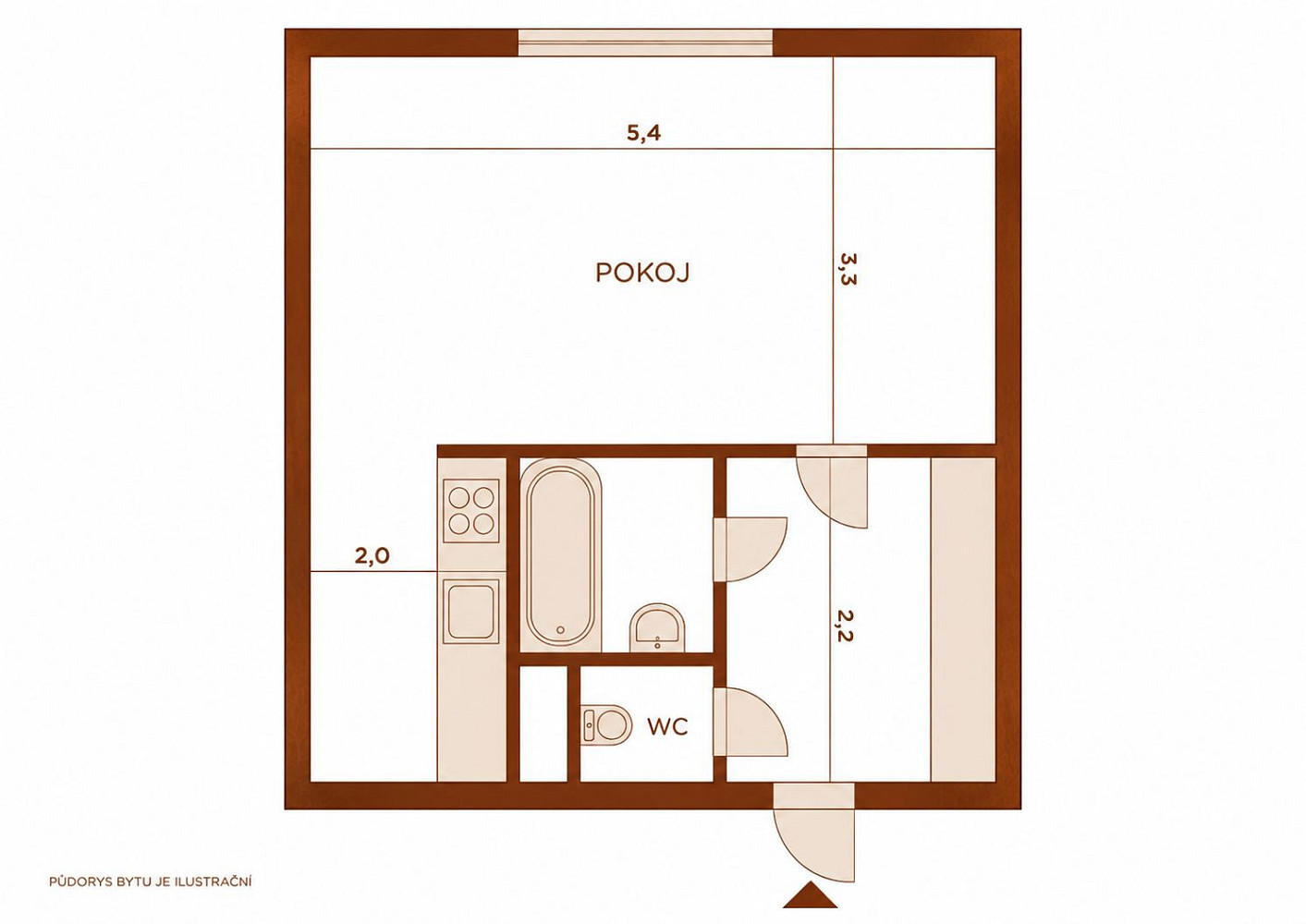 Prodej bytu 1+kk 29 m² – fotografie 4