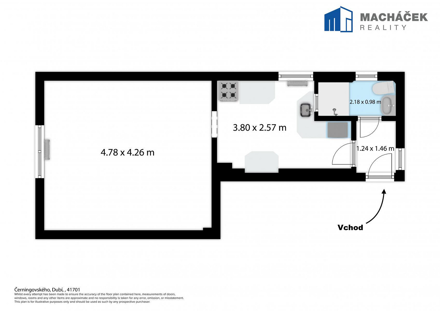 Pronájem bytu 1+1 39 m² – fotografie 5
