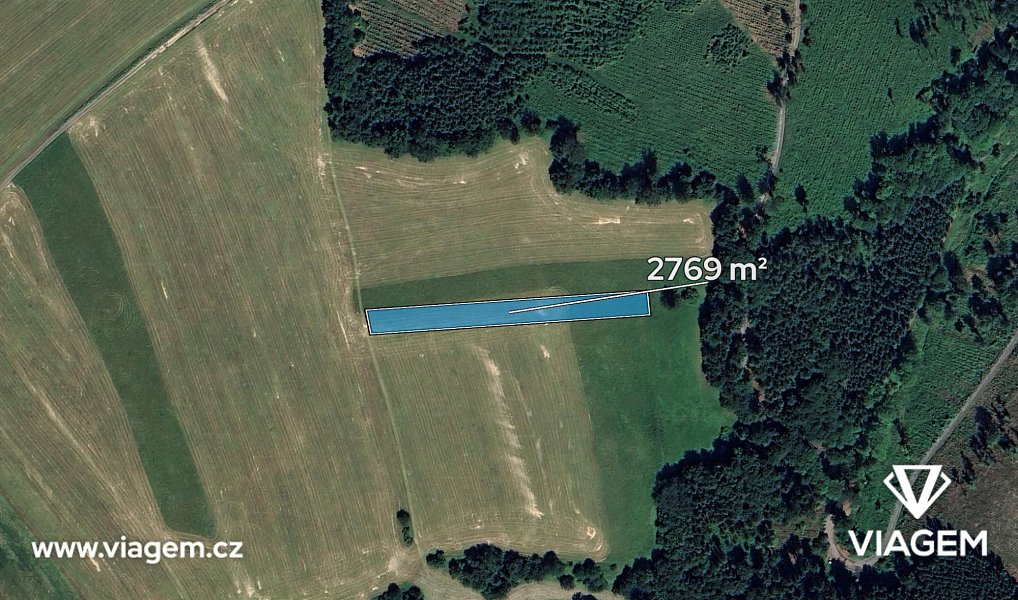 Prodej pole 2 769 m², Bousín – náhled fotky 2