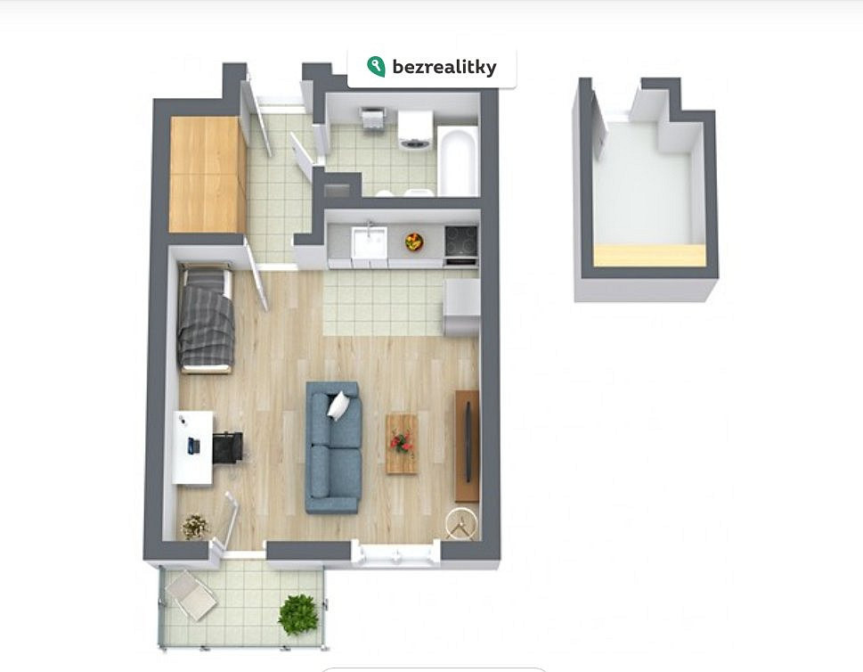 Prodej bytu 1+1 43 m²