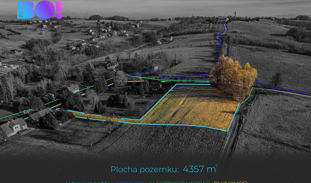 Prodej stavebního pozemku 4 357 m², Těrlicko – náhled fotky 3