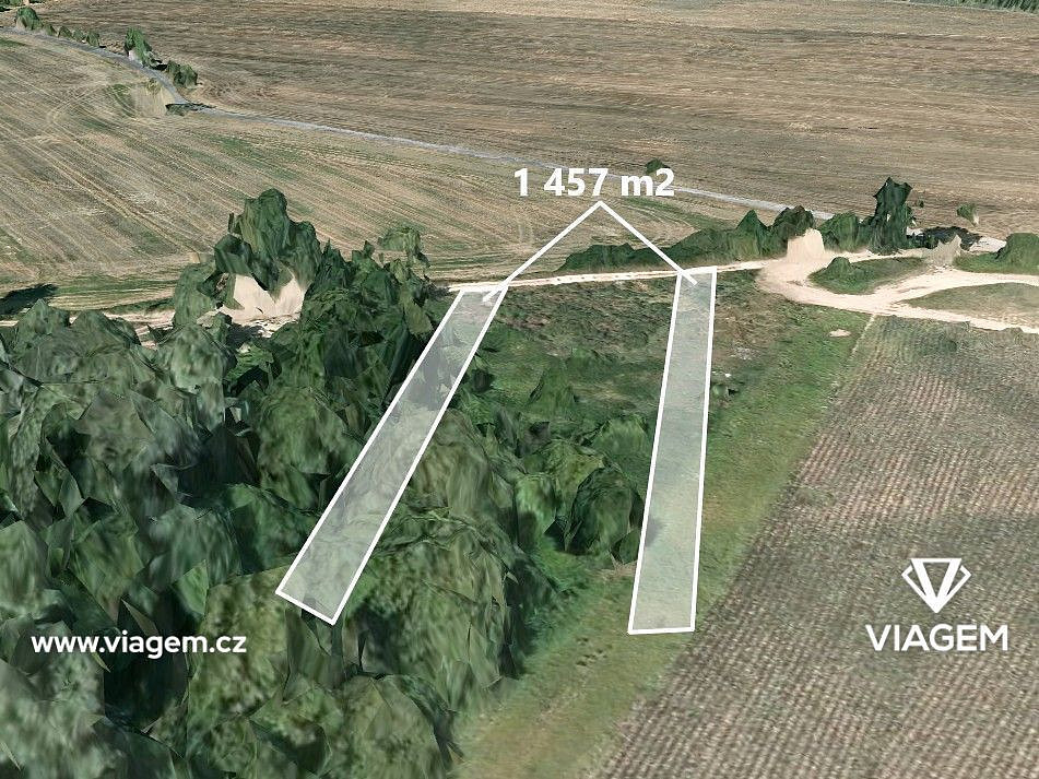 Prodej pole 1 457 m², Choryně