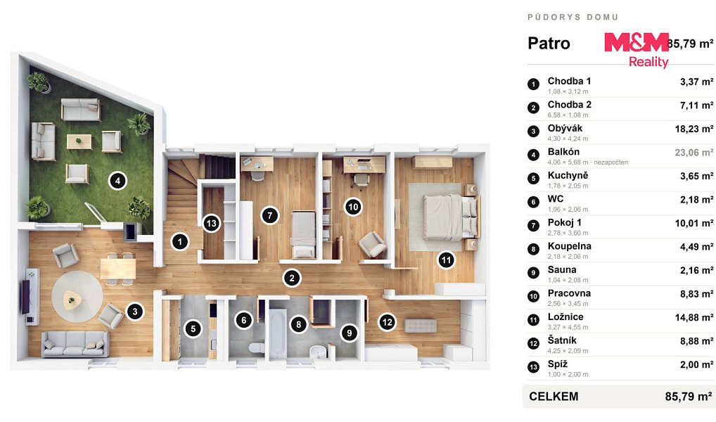 Prodej domu 190 m² s pozemkem 143 m², Kunžak – náhled fotky 28