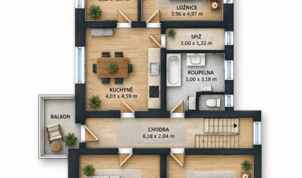 Prodej domu 279 m² s pozemkem 2 398 m², Okřesaneč – náhled fotky 15