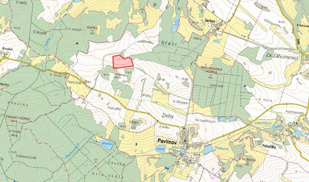 Prodej pole 54 364 m², Pavlínov – náhled fotky 2