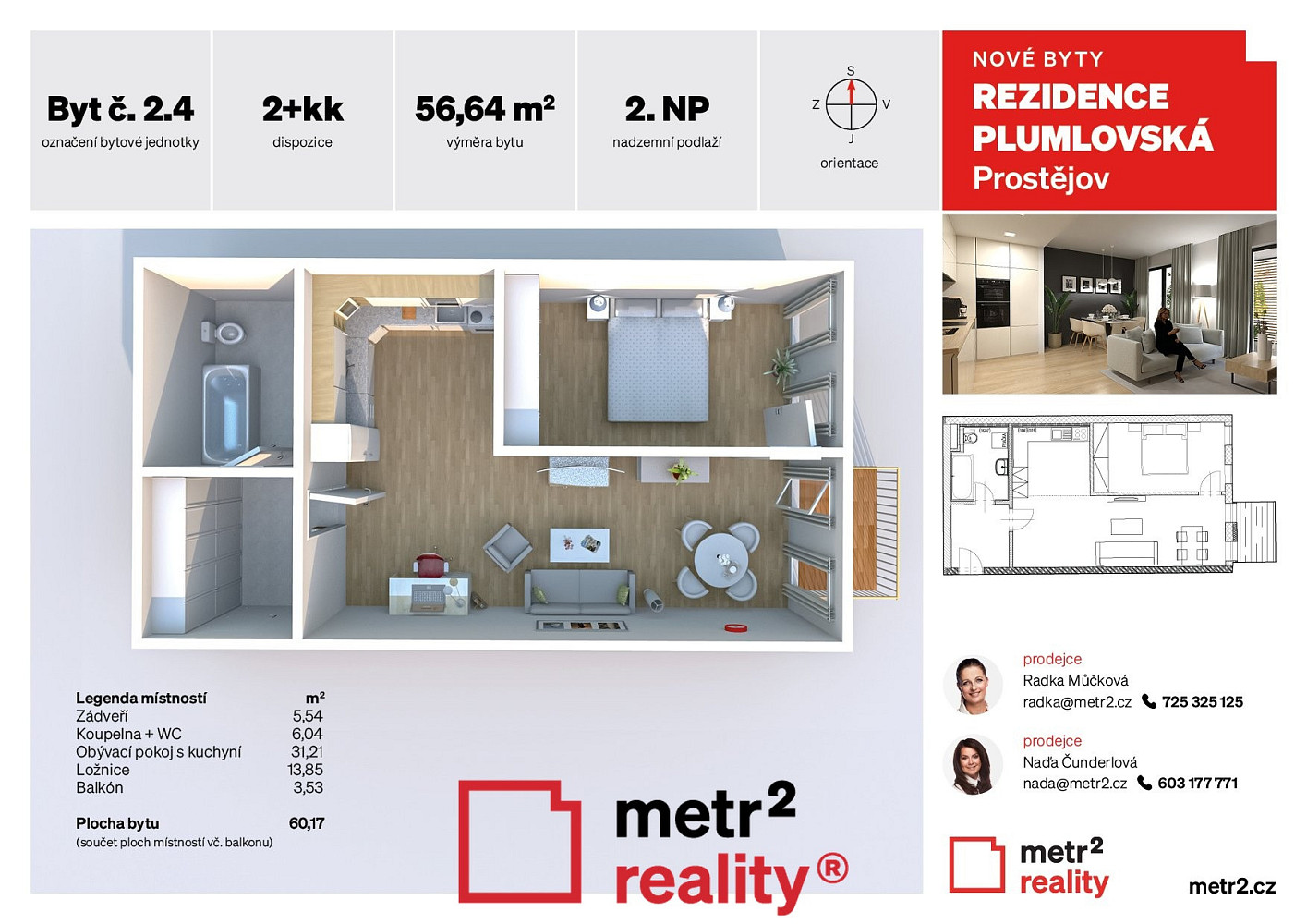 Prodej bytu 2+kk 60 m² – fotografie 2