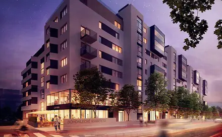 Prodej bytu 2+kk 48 m², náměstí Olgy Scheinpflugové, Praha 5 - Hlubočepy