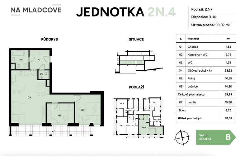 Prodej bytu 3+kk 98 m² – fotografie 3