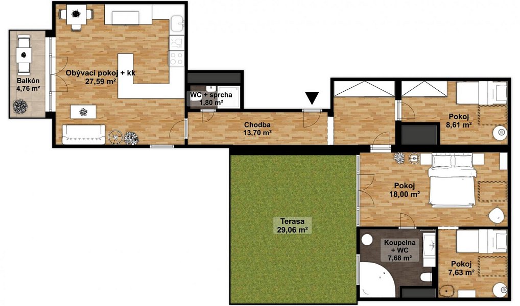 Prodej bytu 3+kk 83 m², Praha – náhled fotky 24