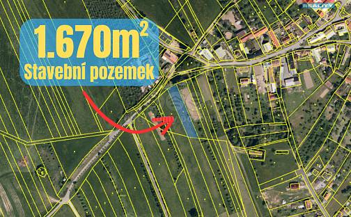 Prodej stavebního pozemku 1 670 m², Police, okres Vsetín