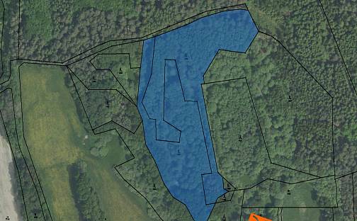 Prodej lesa 10 083 m², Vranovice, okres Příbram