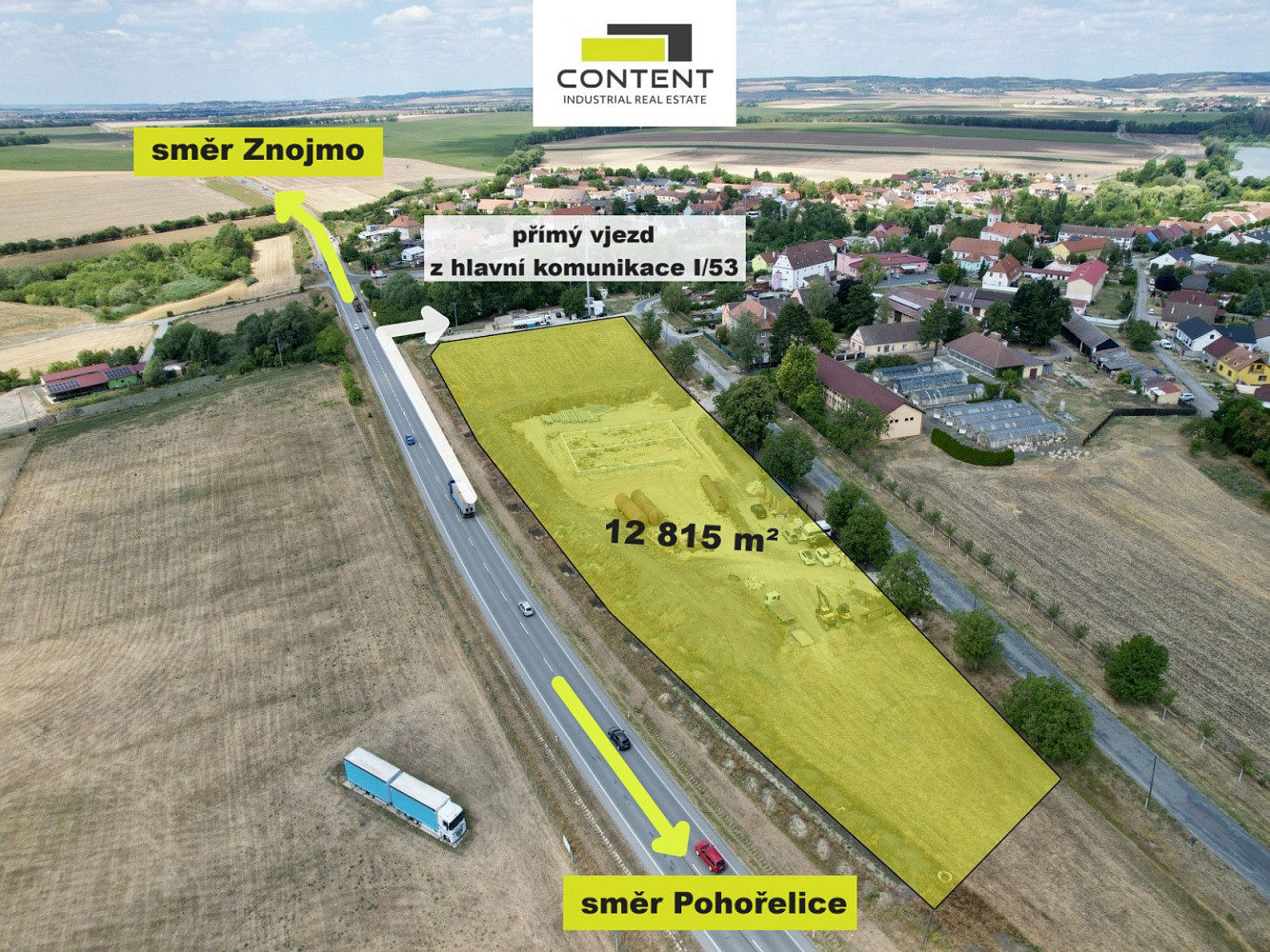 Prodej komerčního pozemku 12 815 m²