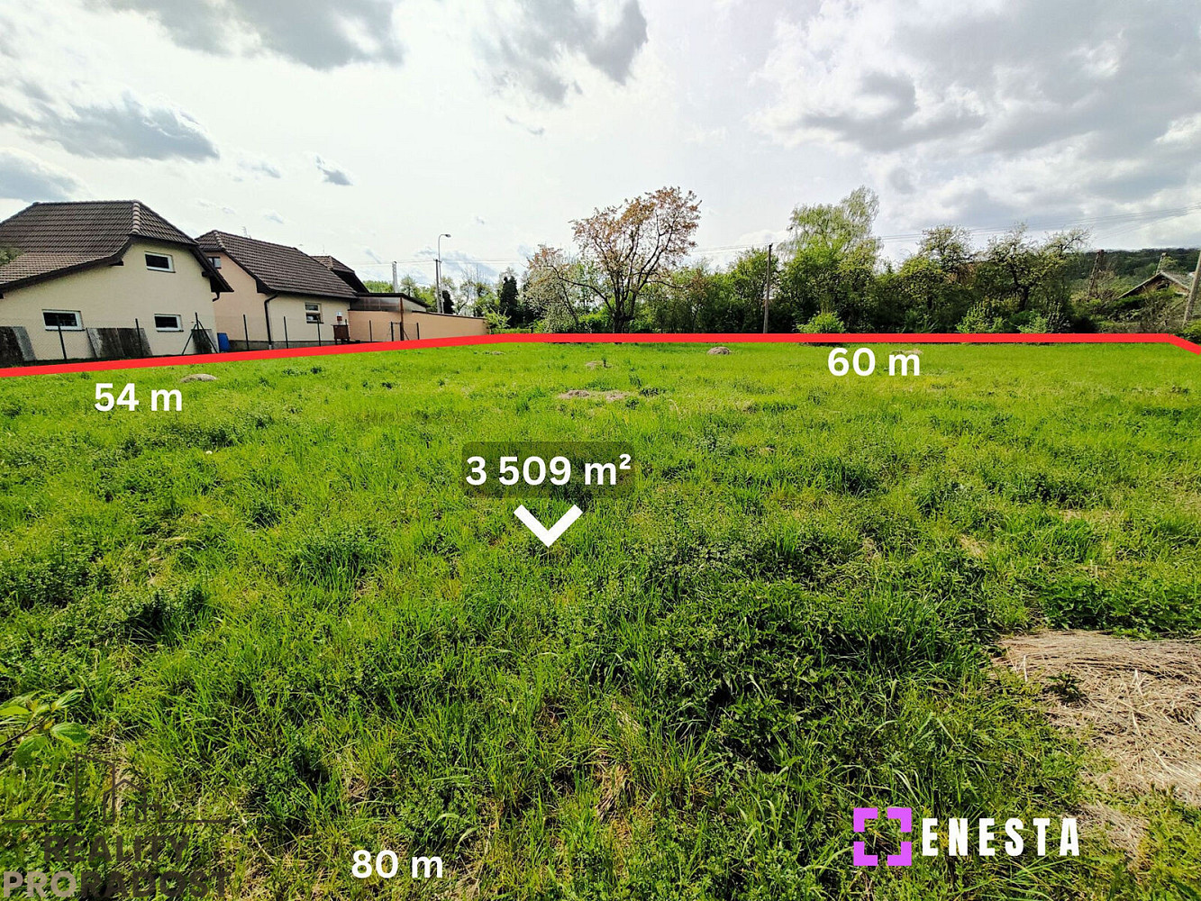 Prodej stavebního pozemku 3 509 m² – fotografie 3