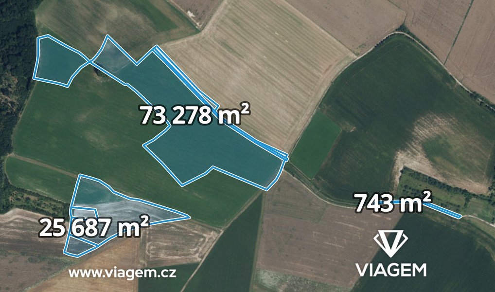 Prodej pole 4 154 m², Zaloňov – náhled fotky 3