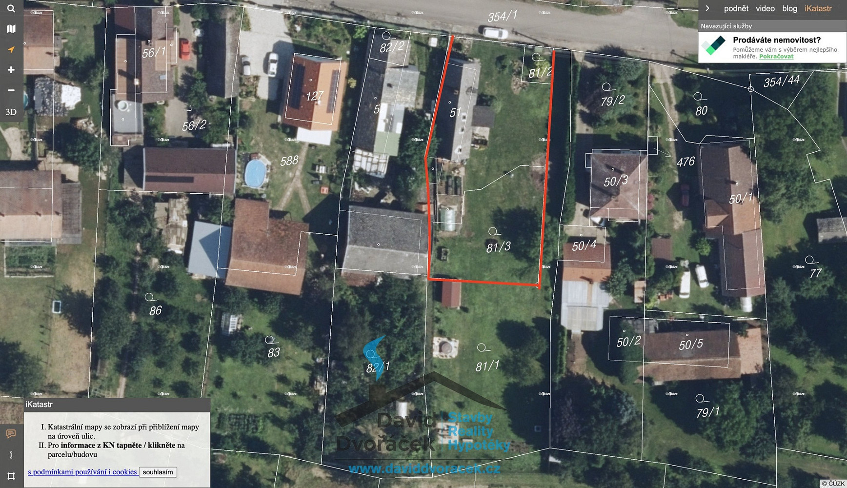 Prodej stavebního pozemku 1 006 m²
