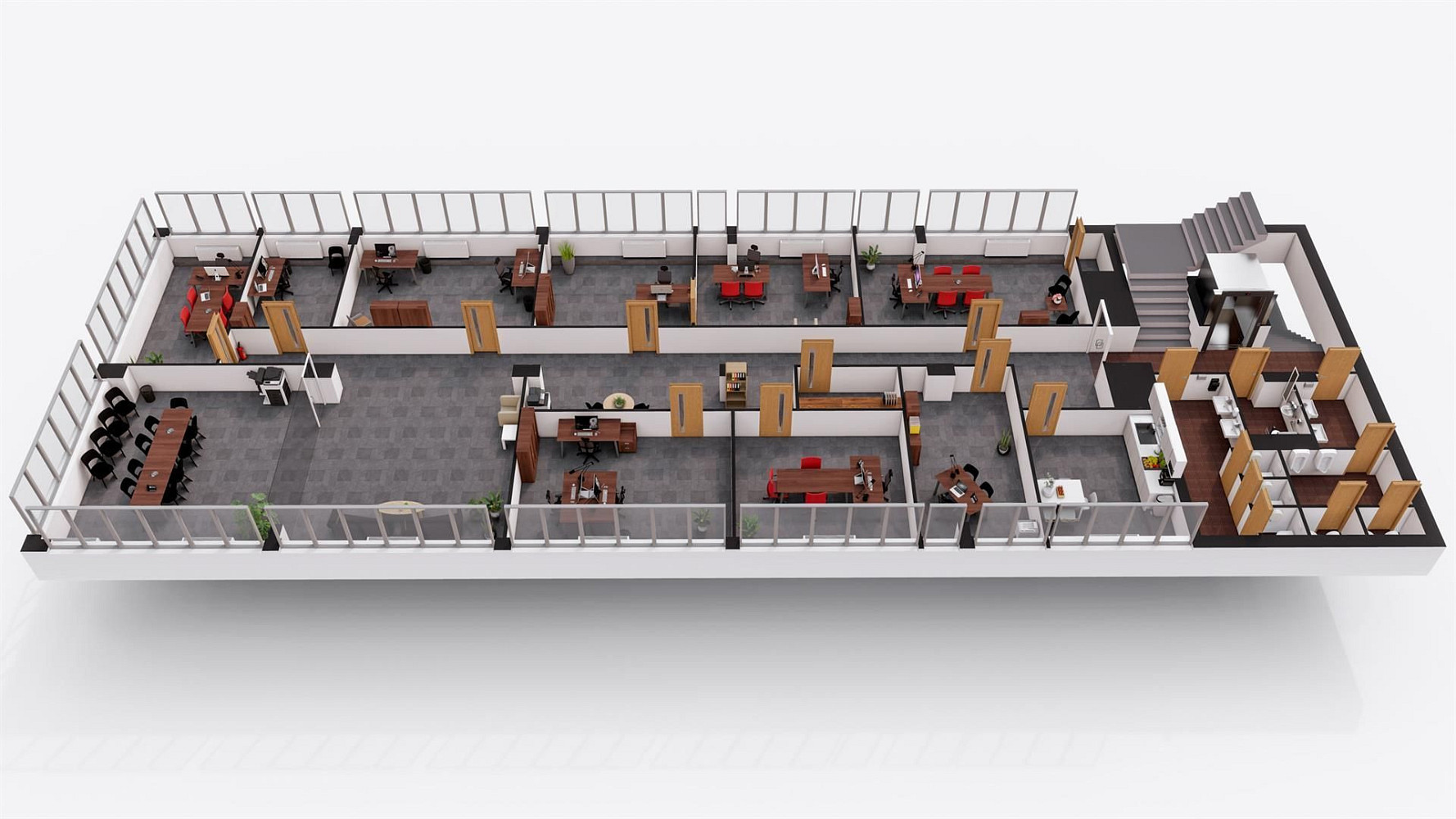 Pronájem kanceláře 397 m² – pohled 4