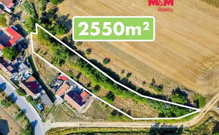 Prodej stavebního pozemku 2 550 m², Vícenice, okres Třebíč