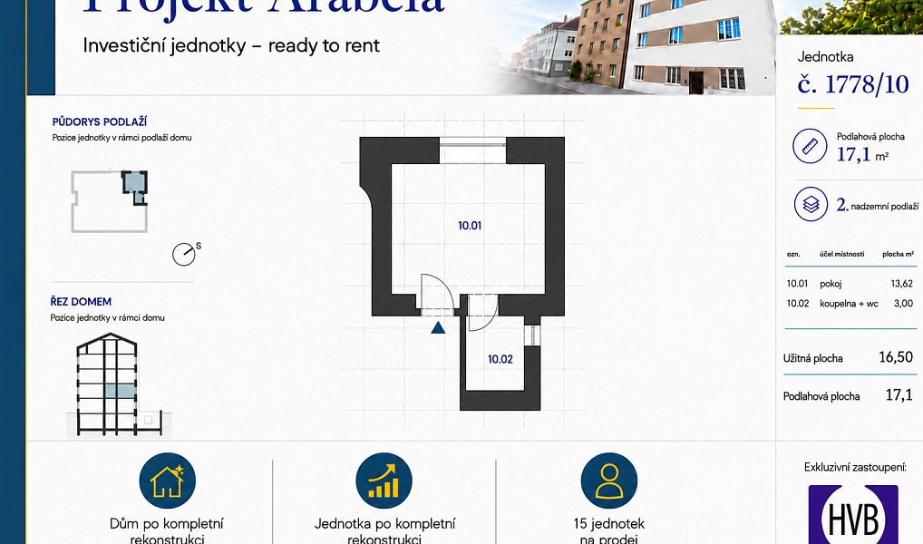 Prodej bytu 1+kk 17 m², Praha – náhled fotky 3