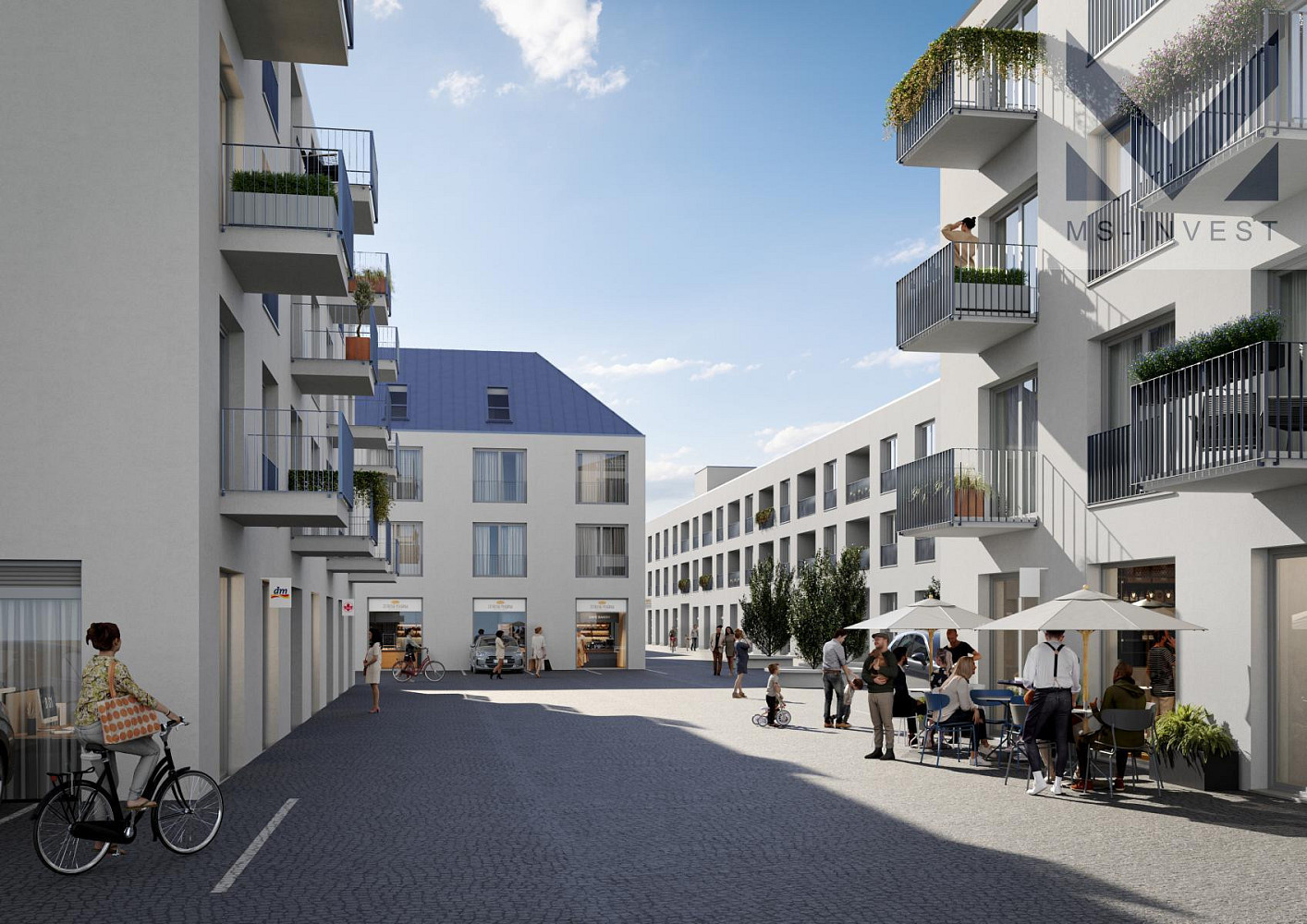 Komerční jednotka 109 m² v přízemí objektu A (č. A 101) v novostavbě projektu Centrum Hostivice – pohled 4