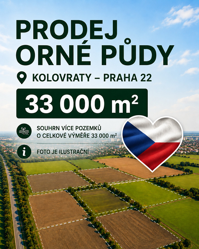 Prodej pole 33 234 m², Praha