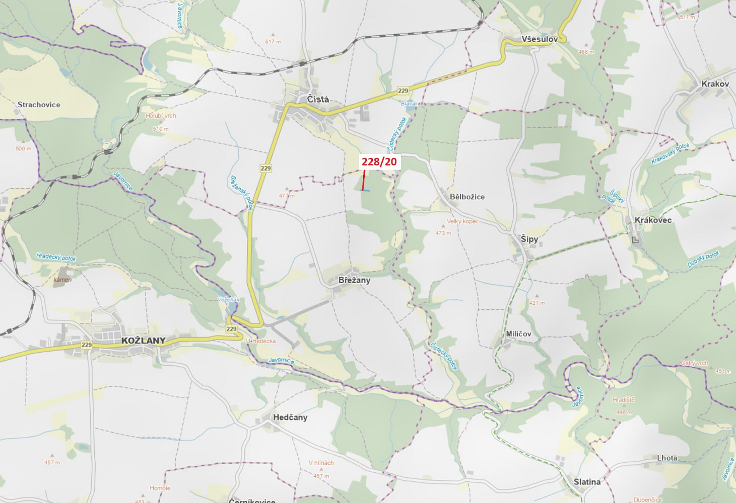 Dražba lesa 1 924 m²