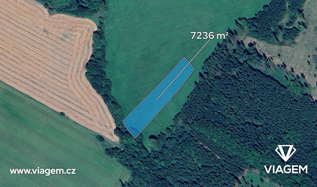 Prodej pole 1 809 m², Cetkovice – náhled fotky 2
