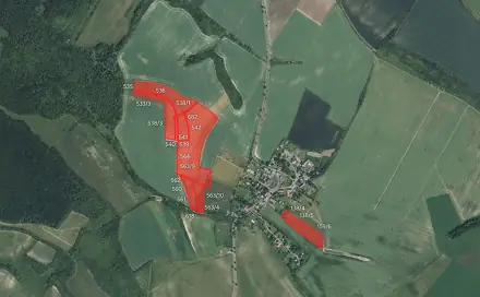 Prodej pole 104 397 m², Chotiněves - Jištěrpy, okres Litoměřice